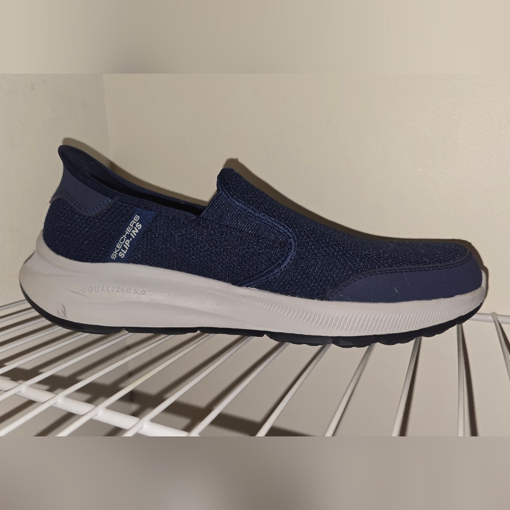 Skechers Men's Navy Hands-free Slip-On Sneakers Size 10 - Picture 10 of 13